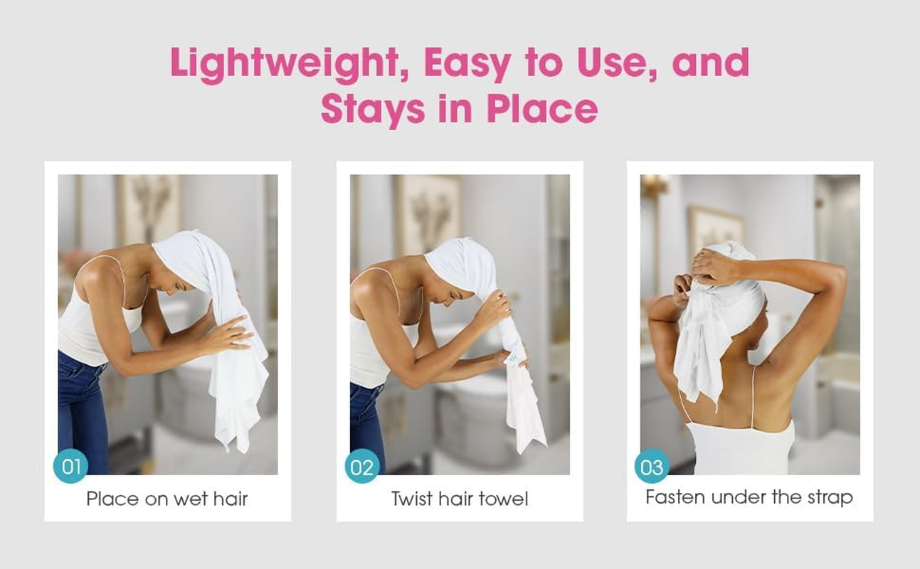 Hair Repear Ultimate Hair Towel - anti Frizz Absorbent Premium Cotton Product to Enhance Your Healthy Natural Hair Perfect for Plopping Wrapping Scrunching Curly Wavy or Straight Hair - Large 29X45In image number 1