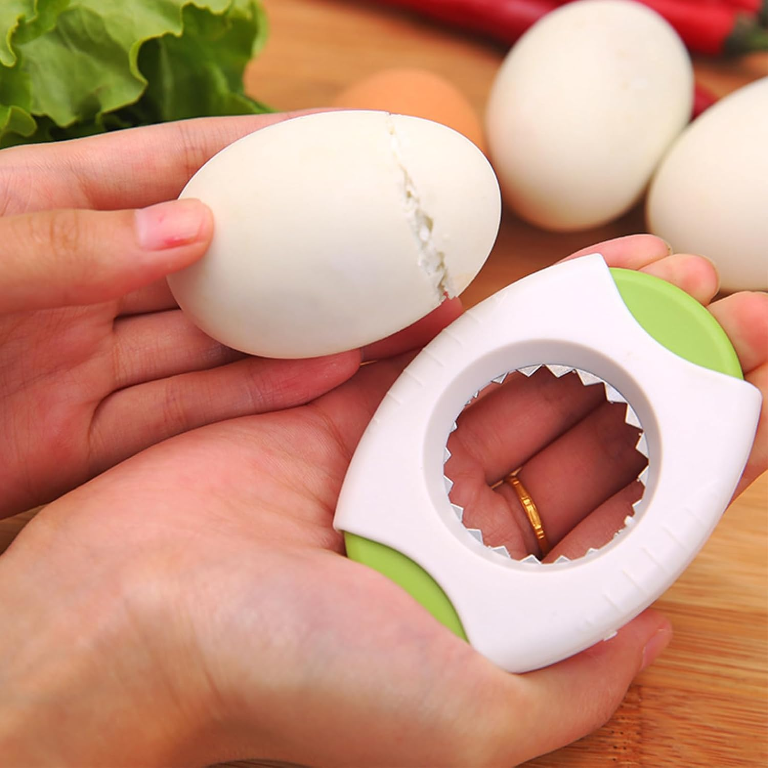 Wesoke Egg Shell Opener, Egg Peeler Egg Topper Cutter Eggshell Separator for Raw Eggs, Egg Cracker Chopper for Hard Boiled Eggs image number 4