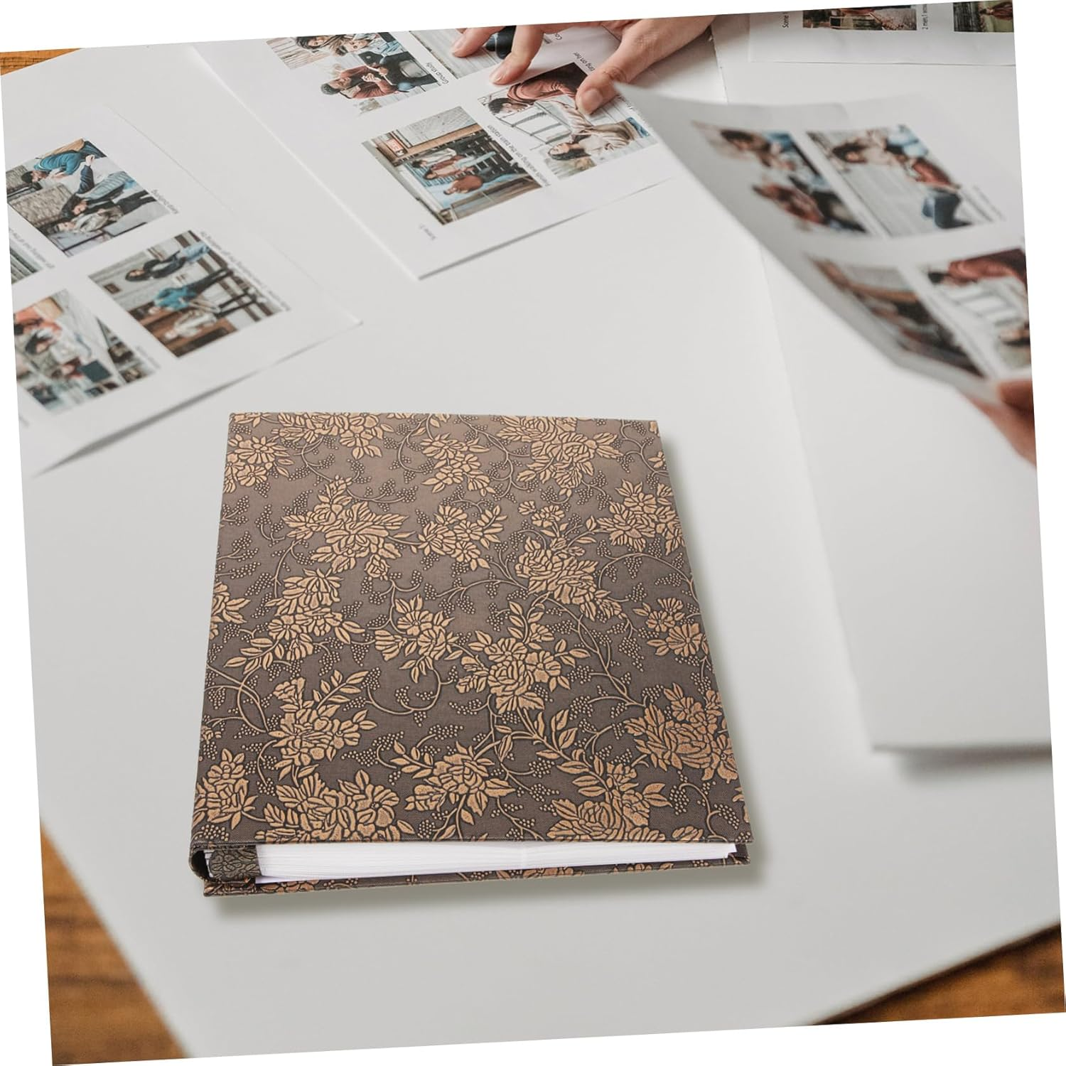 Cabilock Vintage Photo Album for Family Memories Handmade Picture Storage Book for Special Occasions Design Photo Capacity for Weddings and Collectible Keepsakes image number 1