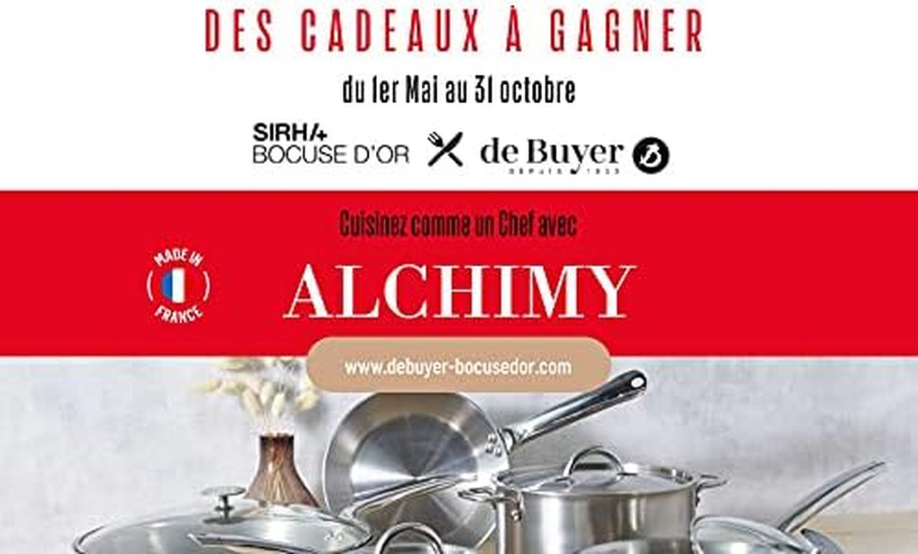 De Buyer - Alchemy Straight Saut&eacute; Pan - 24 Cm - 3602.24, Grey image number 1