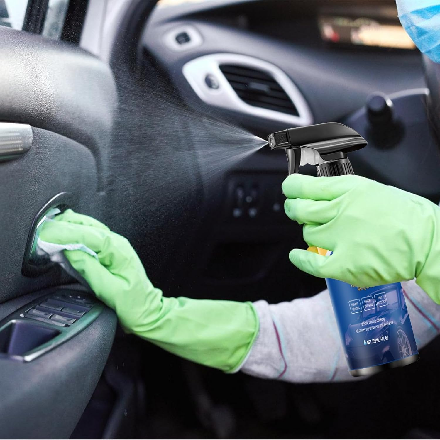 Gupcaqosjw Car Coating Agent,Automotive Scratch Agent 120Ml | High-Gloss Car Coating Spray for Glass, Rims, Window, Detailing, Motorcycle, Marine, Outdoors, Beginners image number 4