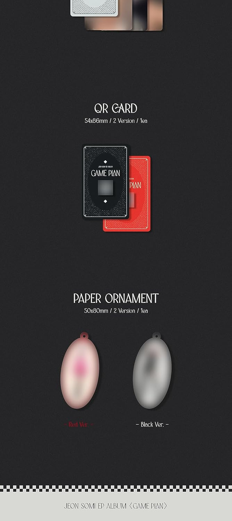 Jeon Somi GAME PLAN EP Album NEMO BLACK Version Case+7P Concept Photocard+1P Selfie Photocard+1P QR Card+1Ea Paper Ornament+Tracking Sealed image number 1