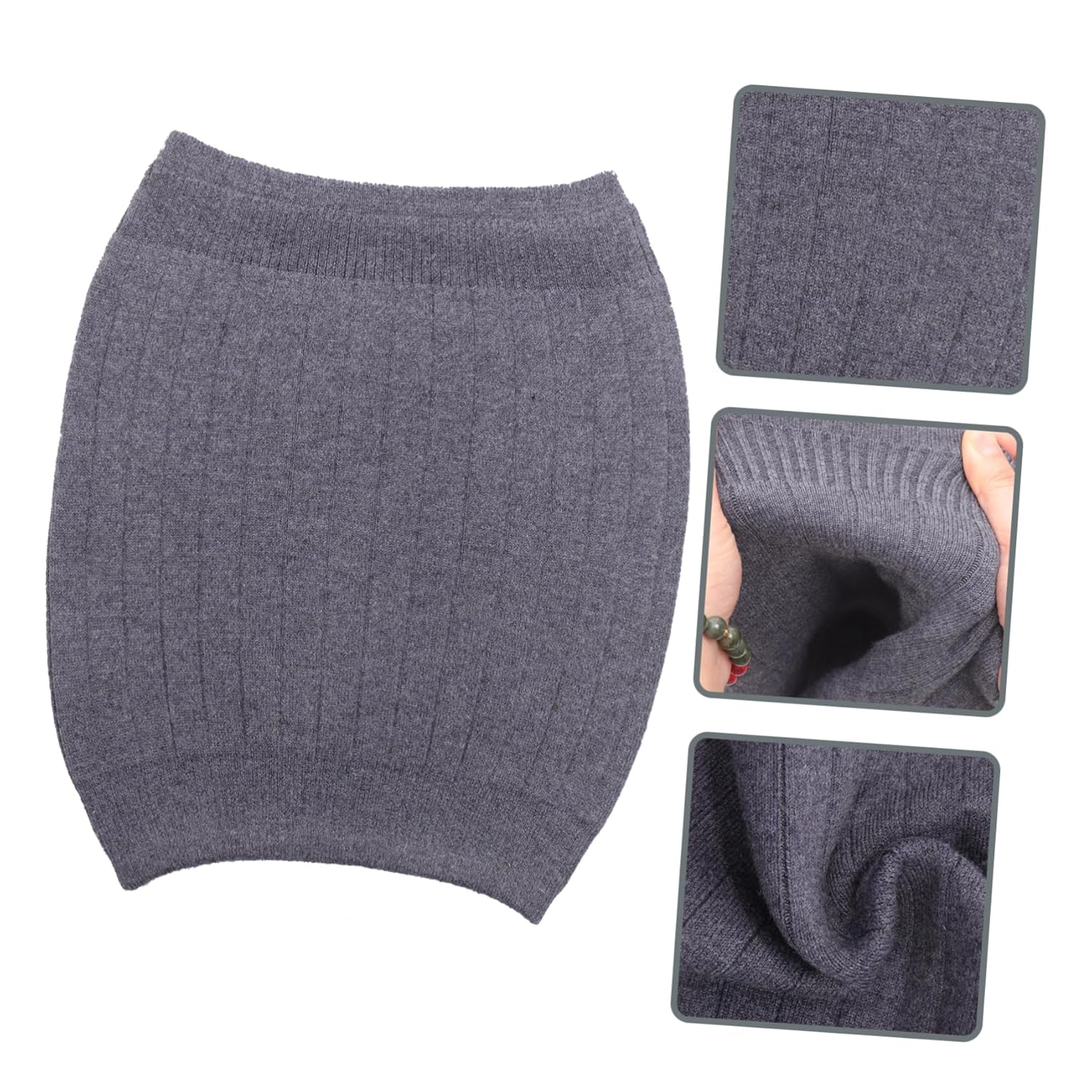 Thermal Cashmere Waist Warmer Back Support Belt Daily Use Kidney Belt Wear-Resistant Waist Band image number 3