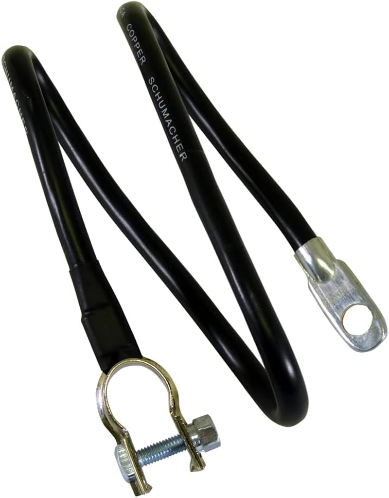 Schumacher Electric BAF-425T Top Terminal Battery Cable for Automotive, Marine, and Power Sports Batteries, 4 Gauge, 25 Inches, with One-Year Limited Warranty, Black, 1 Unit