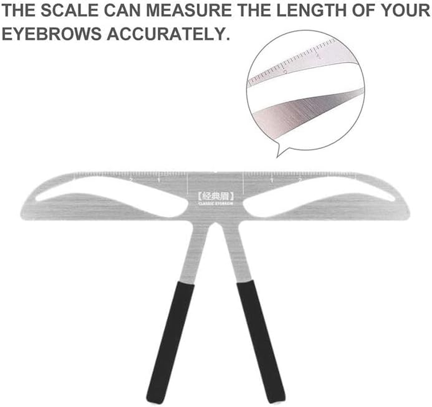 AIMALL Brow Stencil Shaper Tattoo Eyebrow Kit Ruler 3D Balance Template Makeup Tool for Makeup Artists and Beginners