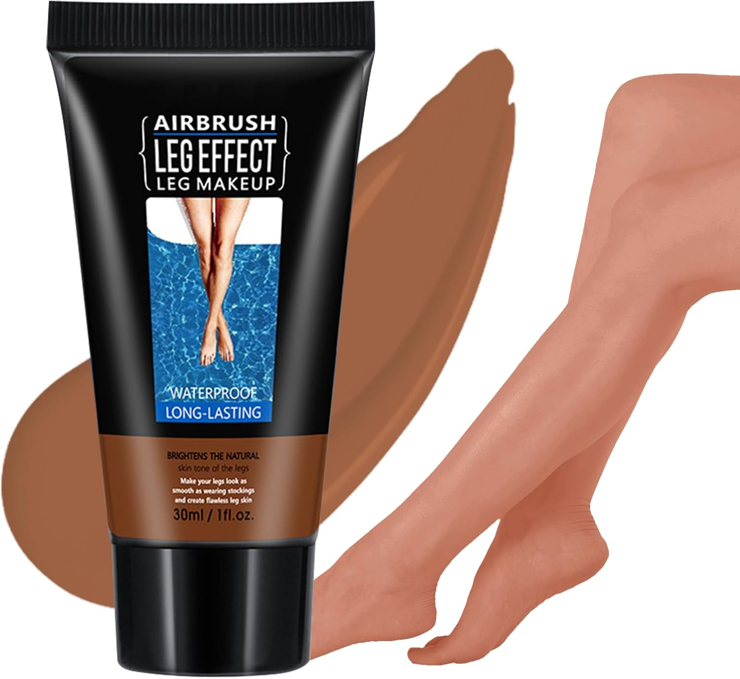 Leg Makeup Waterproof, Smooth Legs, Fade the Skin Color of Legs, Effectively Cover the Scars of Legs and Body, Long-Term Body Foundation Make-Up Uniform Skin Skin Beauty Leg Cream