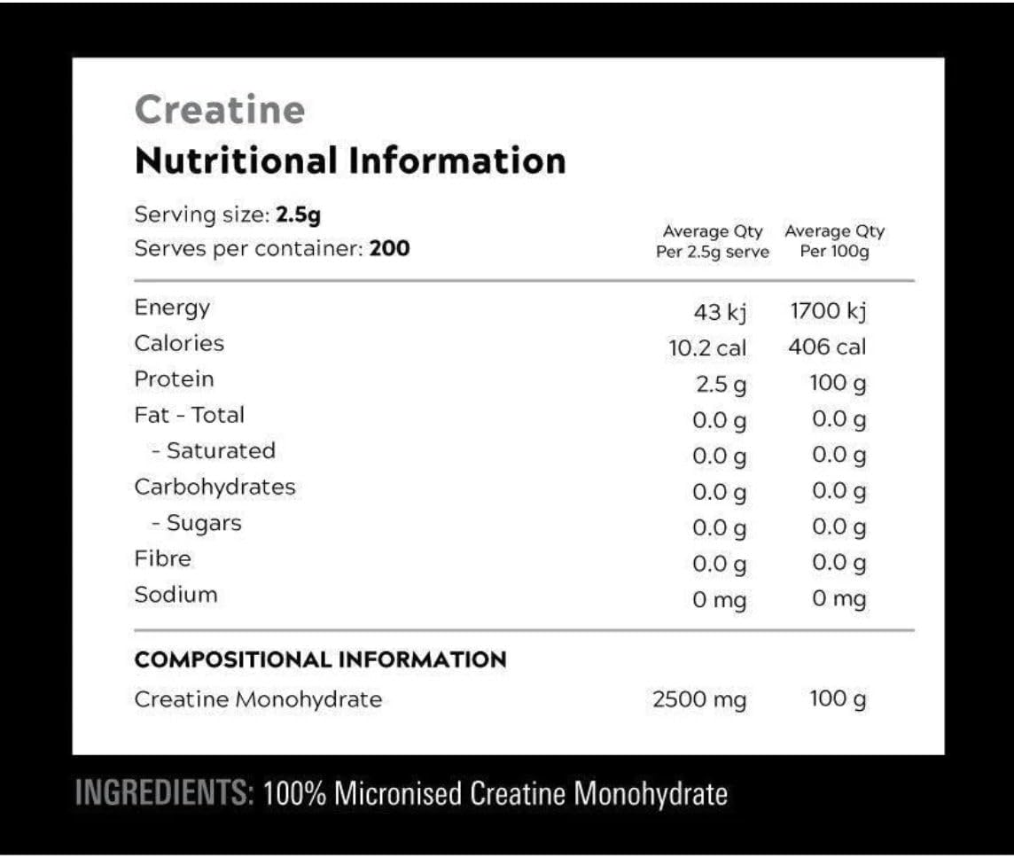 Switch Nutrition Essentials Micronised Creatine Monohydrate 250G 100 Serves image number 1