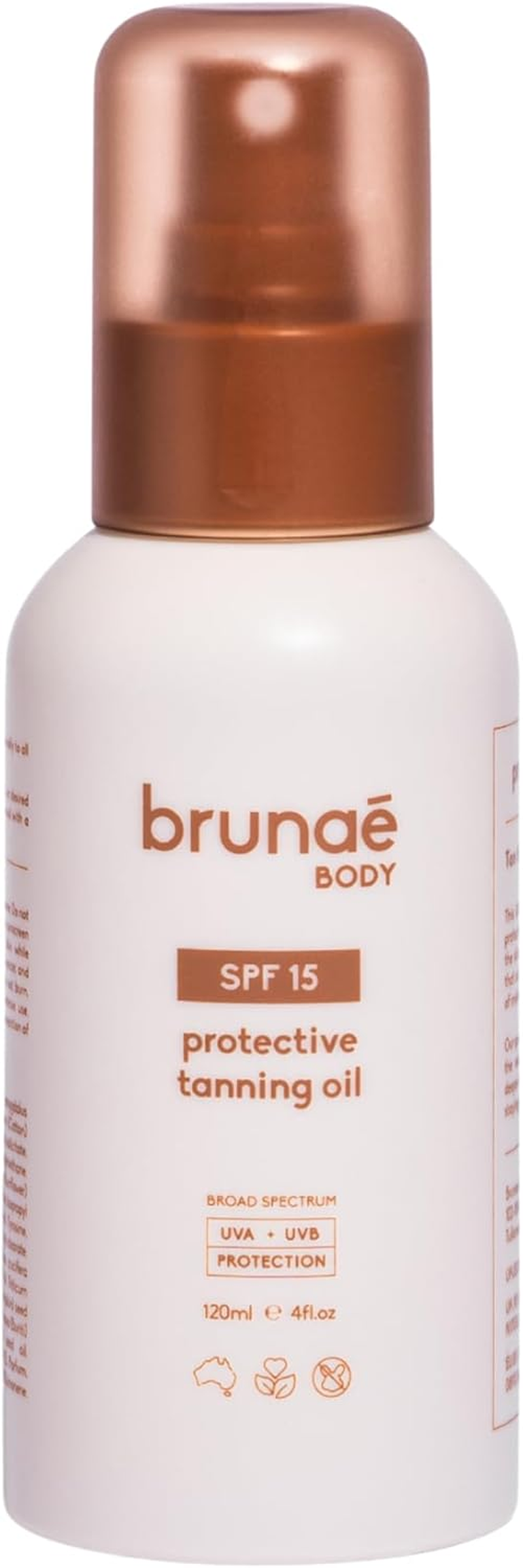Brunae Body SPF 15 Protective Tanning Oil - Fast-Acting Tanning Accelerator - Natural & Non-Greasy Oil Spray for Glowy, Hydrated Skin - 120 Ml image number 5