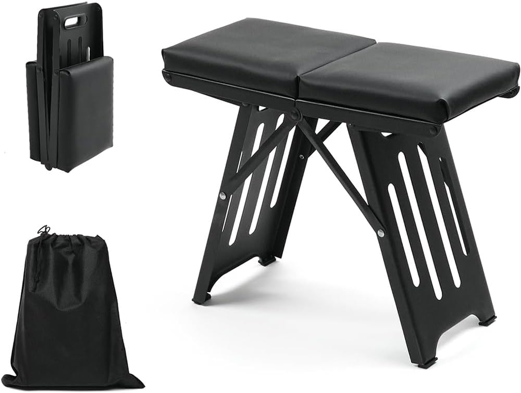 Camp Stools Folding,Collapsible Stool with Storage Bag,Metal Folding Step Stool,Portable Chair,Thickened Maza,For Camping,Hiking,Fishing,Bbq image number 1