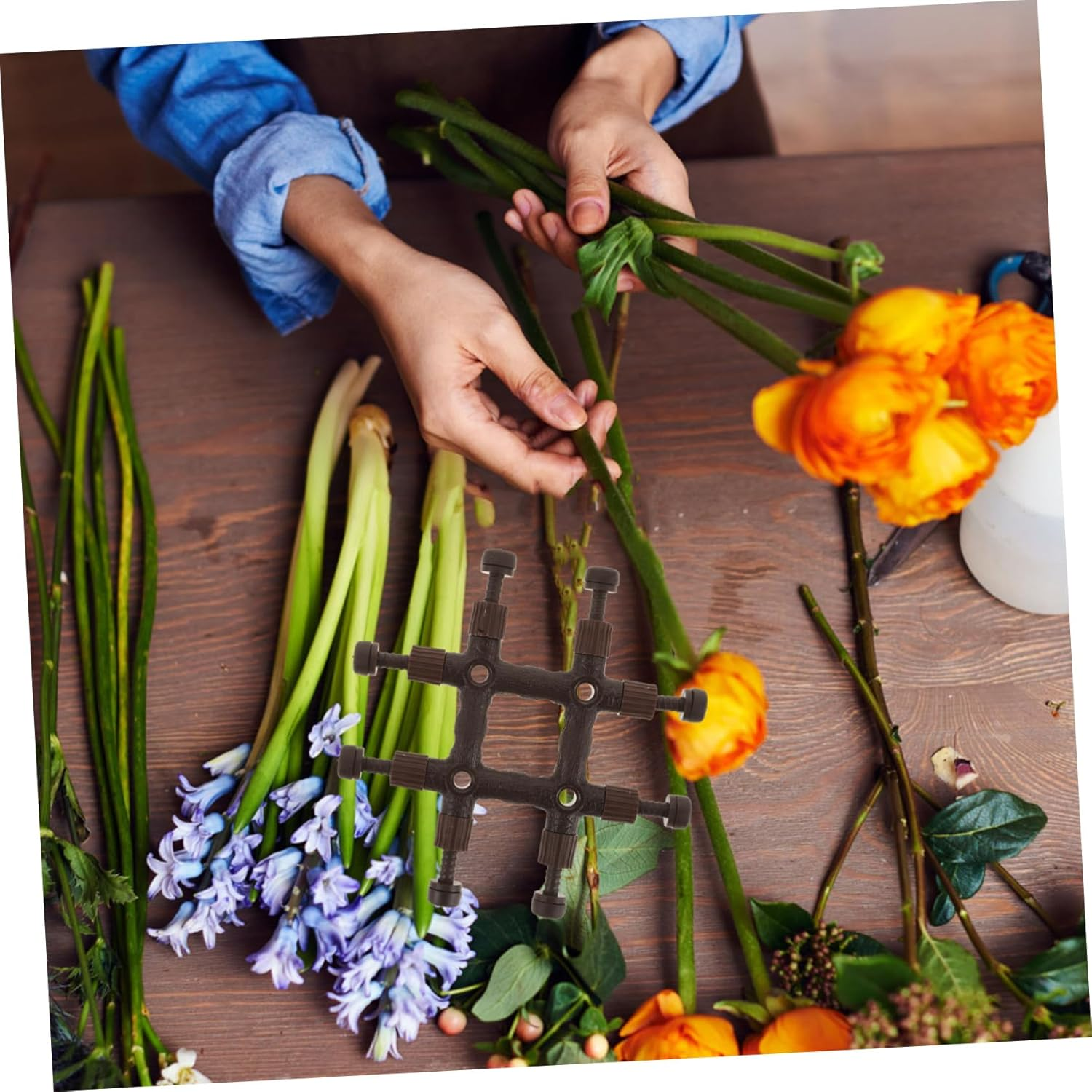 TOPPERFUN 3Pcs Flower Arranging Tool Flexible Flower Fixator Arrangement Cage for DIY Arranging Supplies image number 3