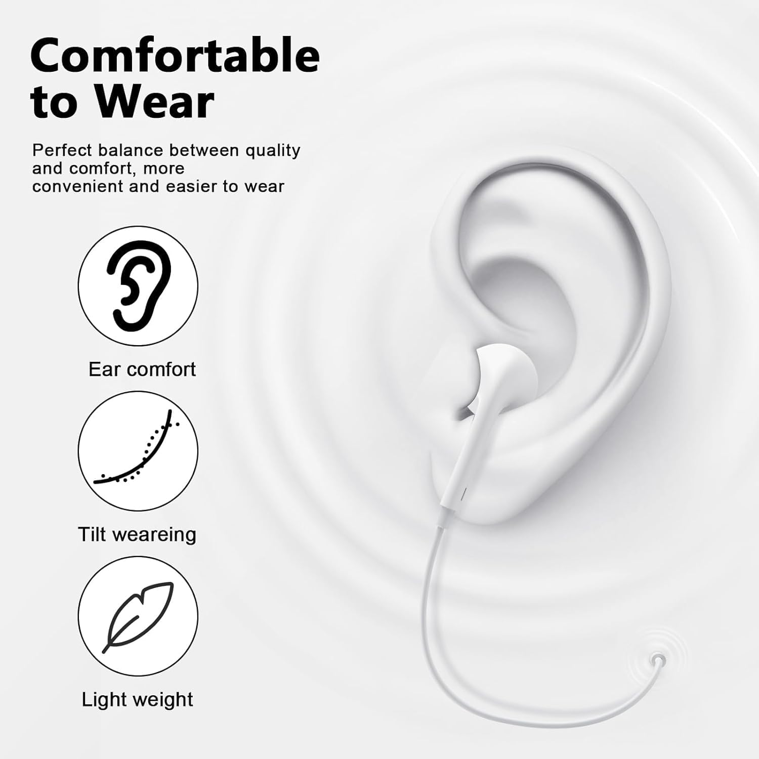 XINSHIKEJI 2 Pack Headphones with Cable in Ear with Microphone and Volume Control for Most 3.5 Mm Jack Audio Devices image number 2