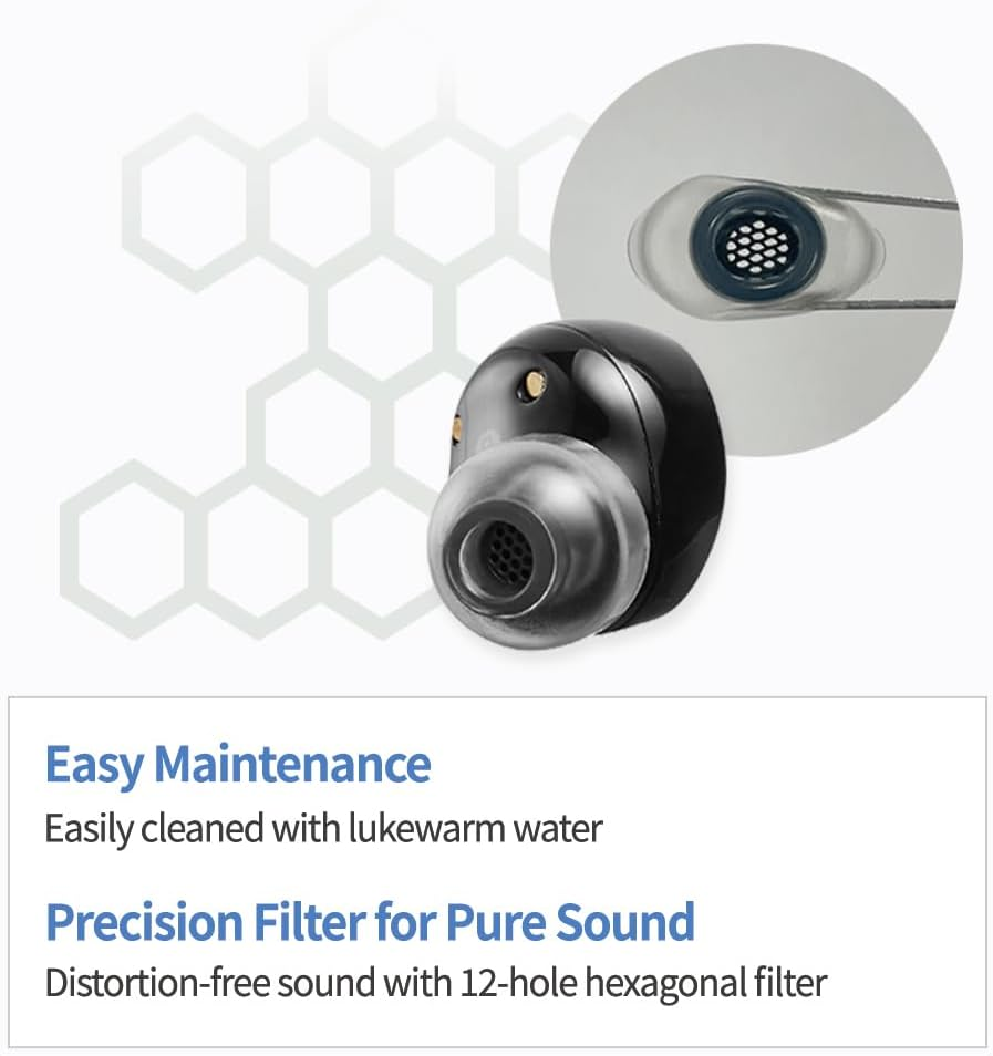 AZLA Sednaearfit Crystal Standard 2 - Earbud Tips for Wireless Headphones - Noise Canceling Earbuds Replacement Tips - Eartips Compatible with Shure, Sony, Beats, Sennheiser, Jabra (M) image number 3