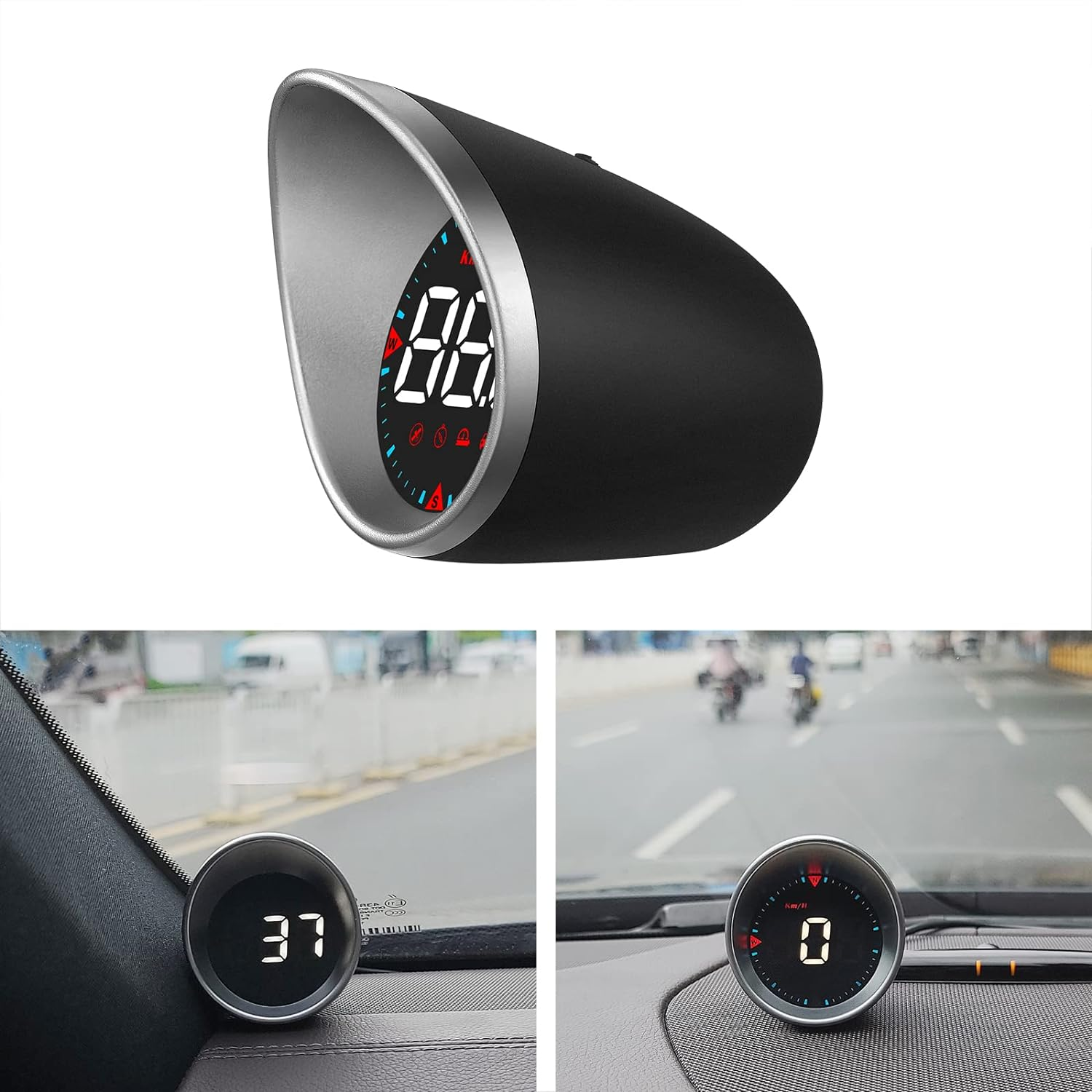 Car Hud Heads up Display G5，Digital GPS Speedometer with Speed Warning Compass, for All Cars