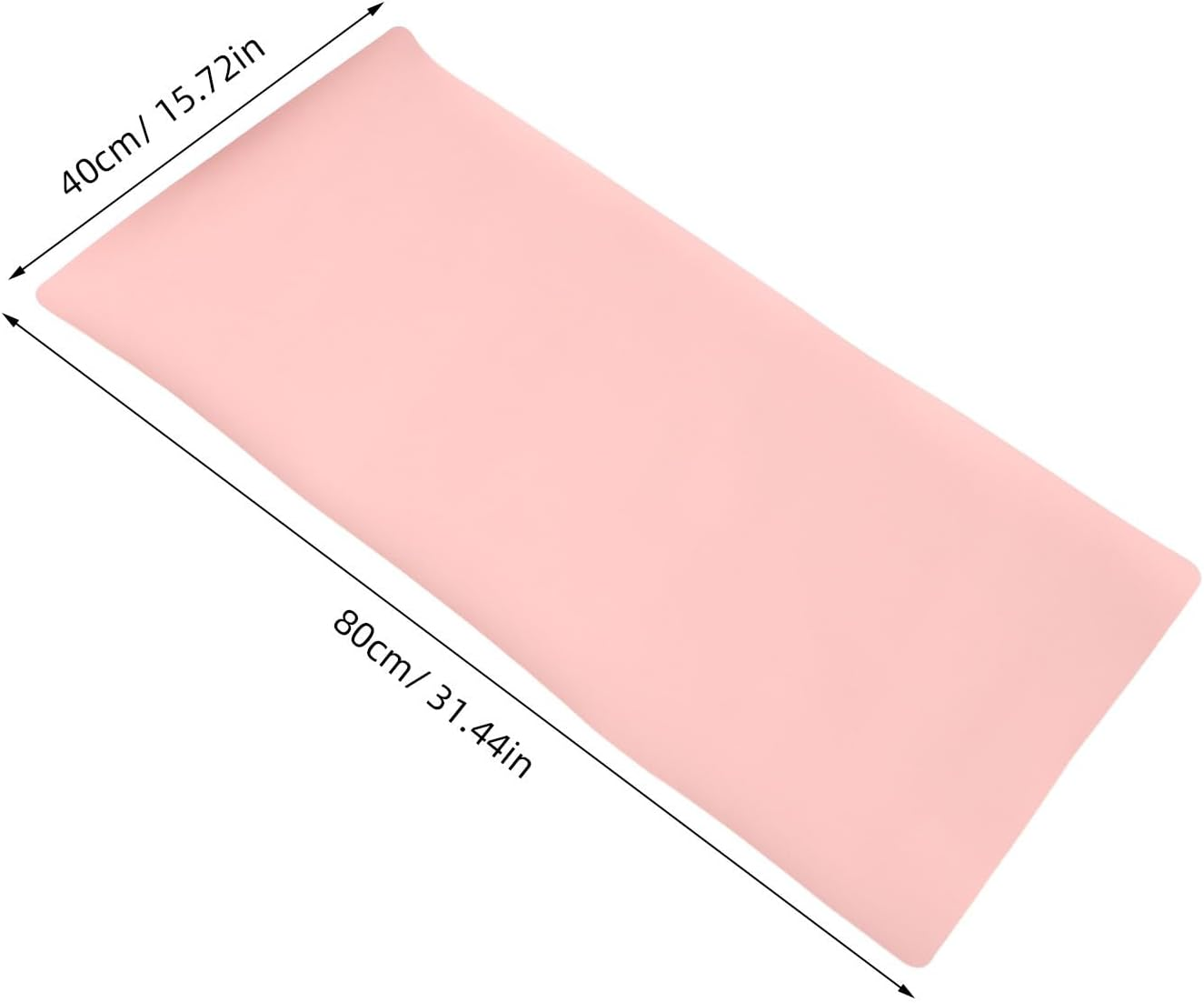 EXQUIMEUBLE Waterproof Makeup Vanity Mat 40X80Cm, Pink Desk Protector Pad Oilproof, Dustproof Surface for Dressing Table and Beauty Counter image number 4