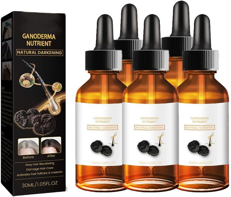 Grey Hair Treatment Serum, White to Black Natural Colour Restorative Nourishing Products anti Hair Loss Treatment for Men Women