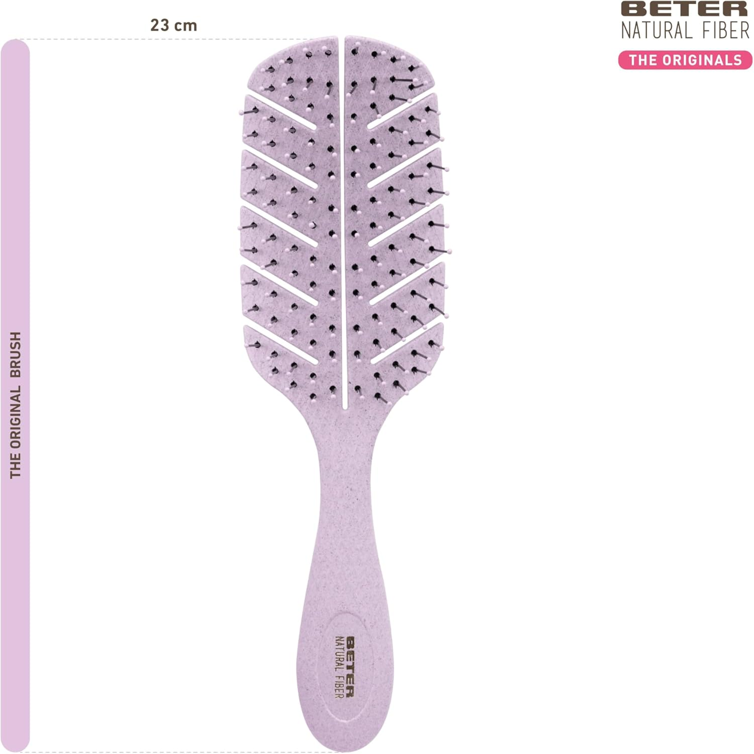 Beter - Natural Skeleton Hair Brush Made of Wheat Fibres, Pull Free Detangling Brush against Hair Breakage, Gentle and Tug-Free Combing, for All Hair Types image number 3