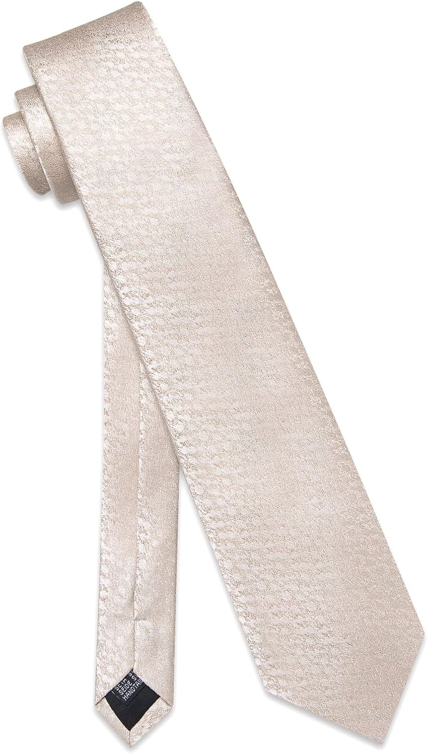 Yourties Silk Ties for Men Paisley Floral Striped Necktie and Pocket Square Cufflinks Tie Clip Set 4PC image number 2