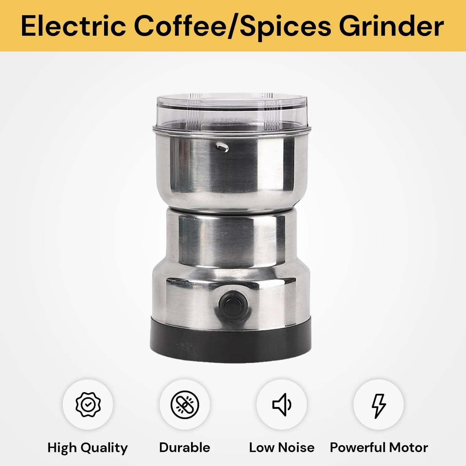 EZONEDEAL Coffee Grinder - Electric Coffee Grinder,Detachable Coffee Bean Grinder Coffee and Spice Grinder with Large Capacity,200W Powerful Grinder for Coffees Beans, Spices, Peanuts, Grains and More