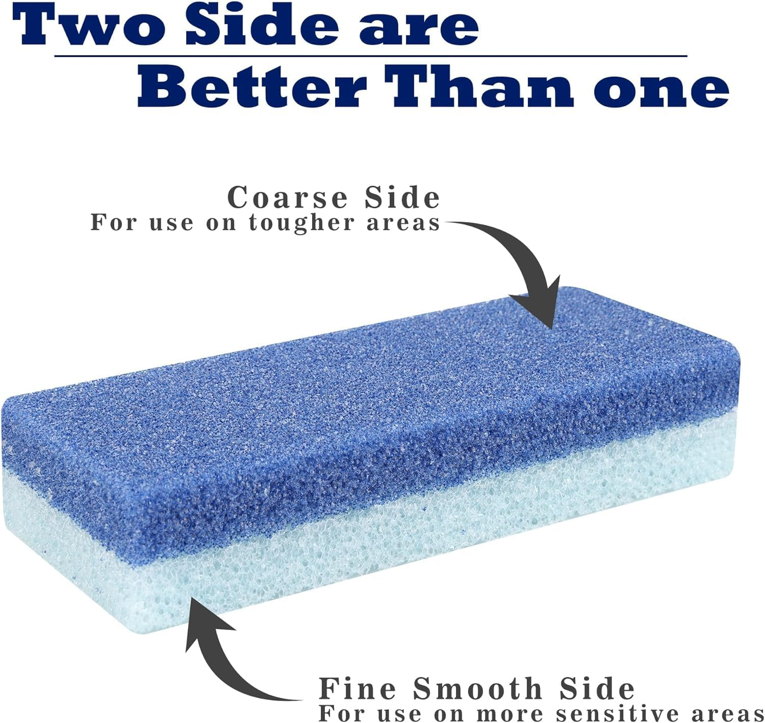 4 Pack Foot Pumice Stone, Double Sided Pumice Stone for Feet,Foot Remover and Pumice Pad, Hard Skin Callus Remover and Scrubber for Feet & Hands (Blue) - Purple image number 6