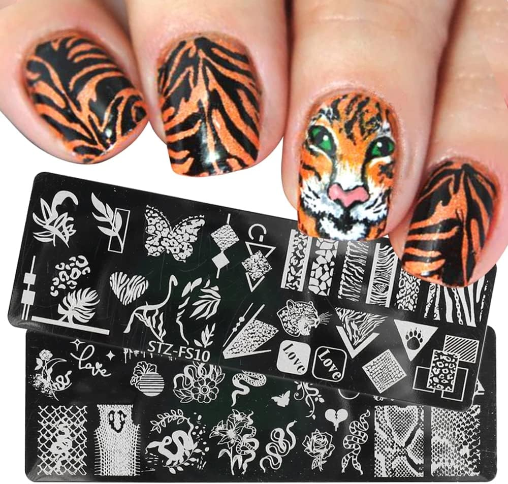 Nail Stamp Set, 5 Pieces Nail Stamp Plate Flowers, Nail Stamping Stencils Set, Nail Stamping Plates, Nail Stamping Stencil Set