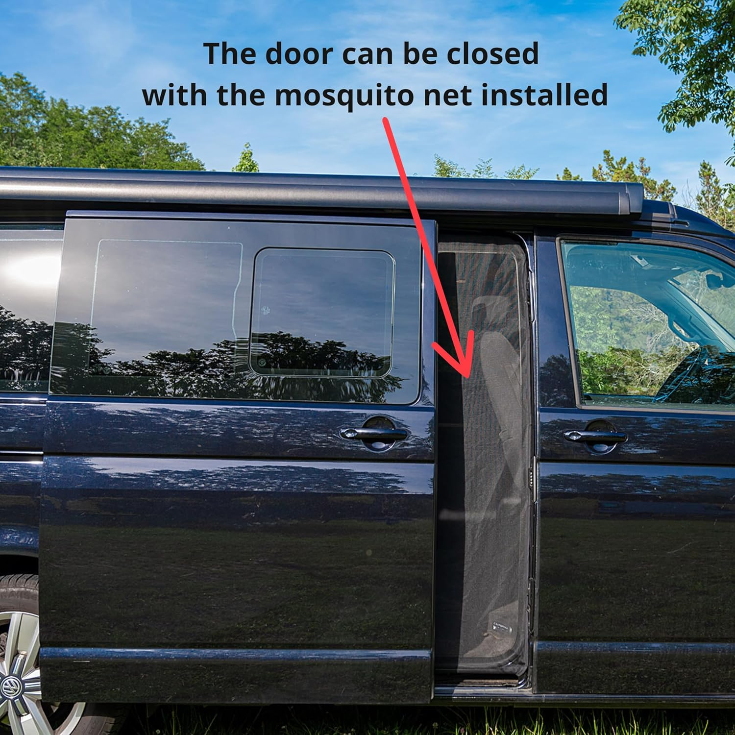 FUTURA8 Mosquito Net Van Camper Compatible VW T5, VW T6 - Magnetic Door Mosquito Net, Camper Van Accessories, Camper Van Accessories, Mosquito Net Curtain Exterior Door, Mosquito Nets image number 3