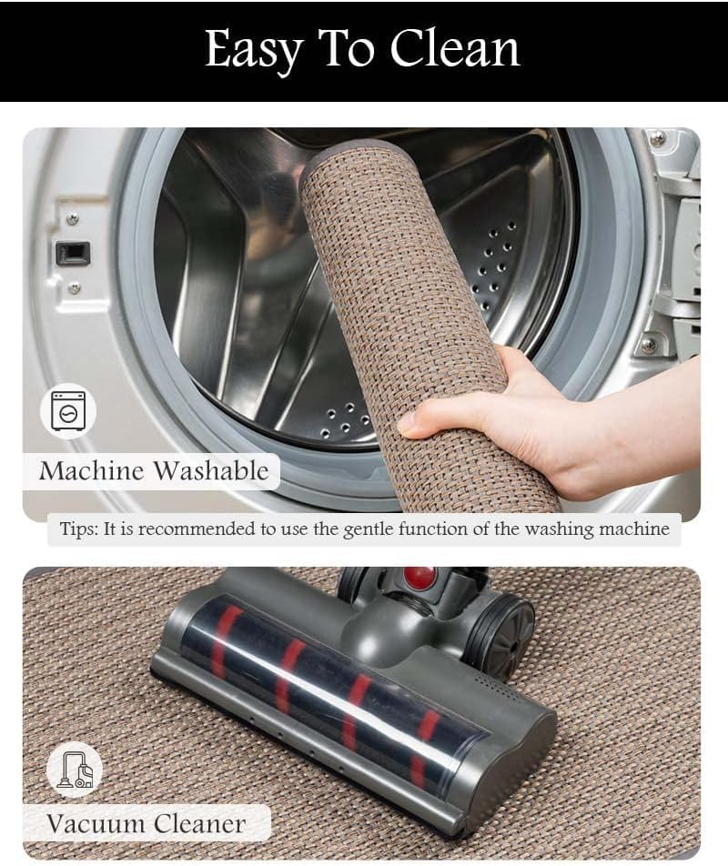 METOY Kitchen Mat Set of 2 PCS, Cushioned Non Slip Rugs for Kitchen Floor, Absorbent Runner Comfort Standing Mats Washable for Kitchen, Office, Home (Grey) - Brown image number 5