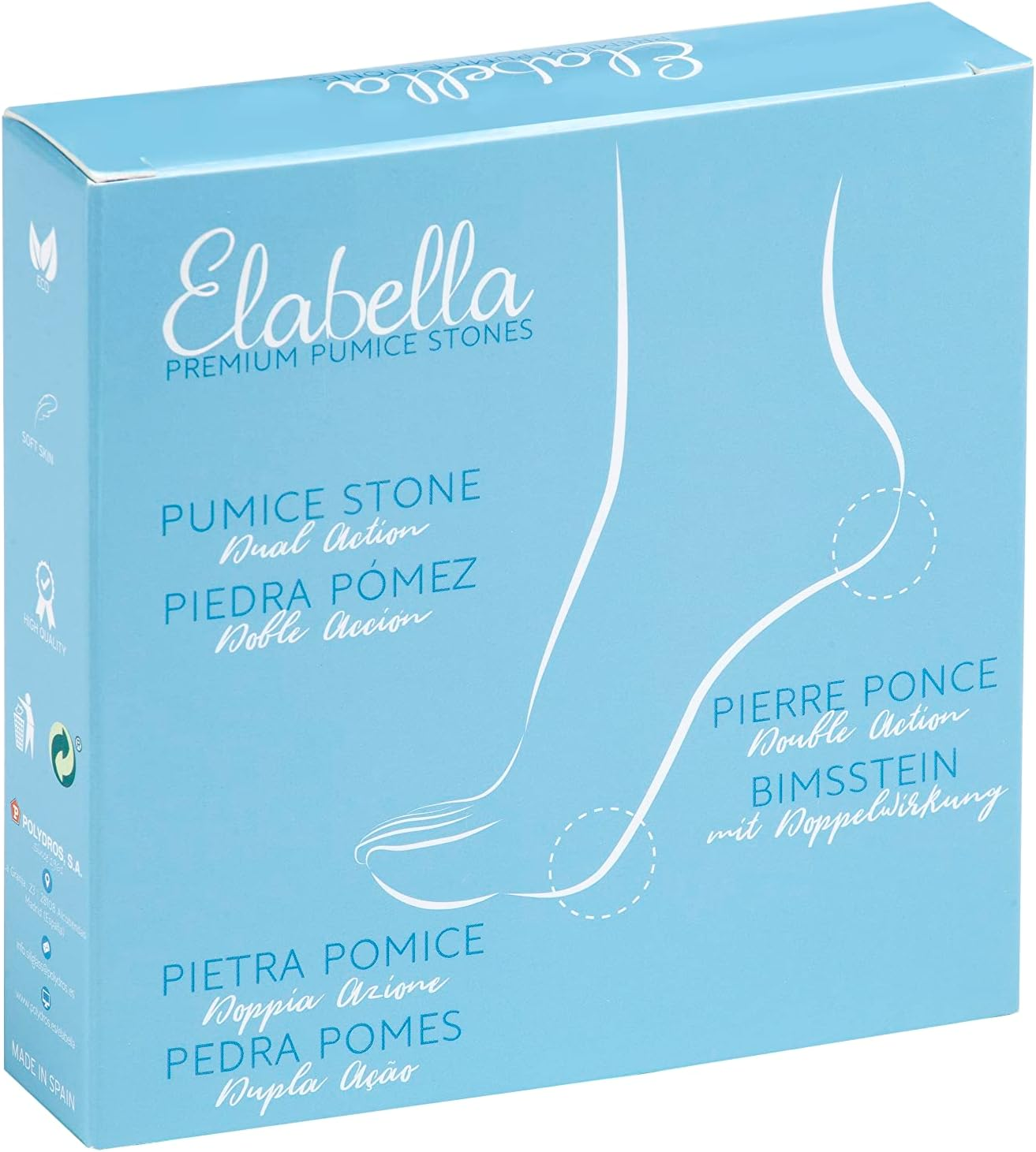 Double Sided Pumice Stone - 2 Pieces - One Layer Removes Skin Hardness, the Other Layer Smooths image number 2