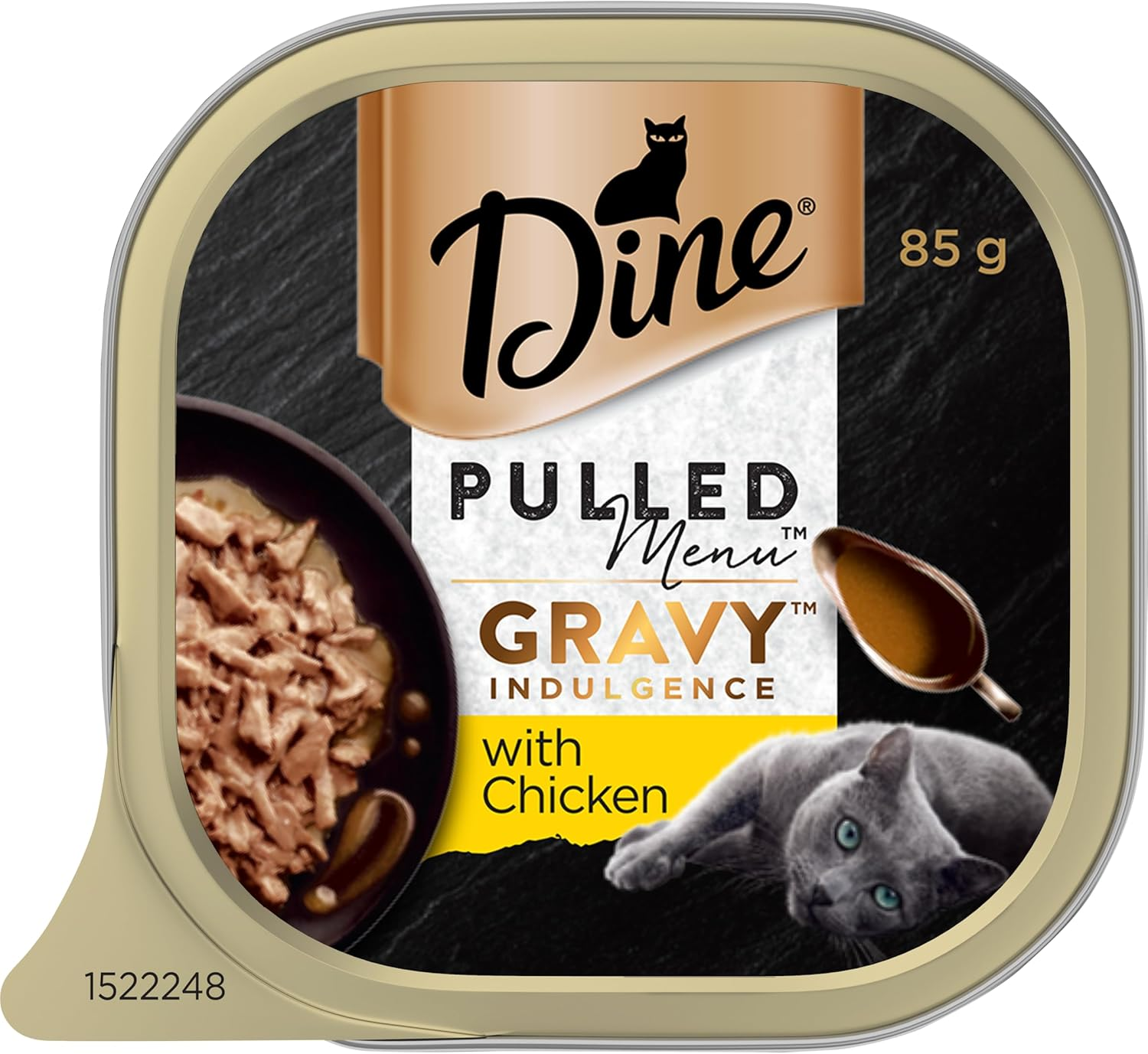 Dine Pulled Menu Wet Cat Food Gravy Indulgence Chicken 85G Tray, 42 Pack image number 3