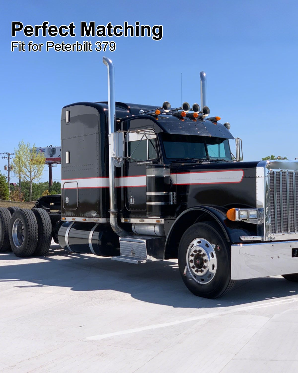 Vaticas 120PCS Stainless Steel Bolt with Nut Fit for Peterbilt 379, Silver image number 2