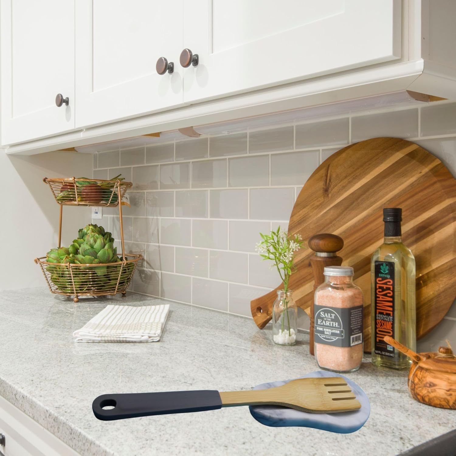 Marble Spoon Rest - Heat-Resistant, Spoon Holder for Stove Top - Kitchen Utensil Holder for Spoon, Ladle, Spatula & Other Accessories image number 2