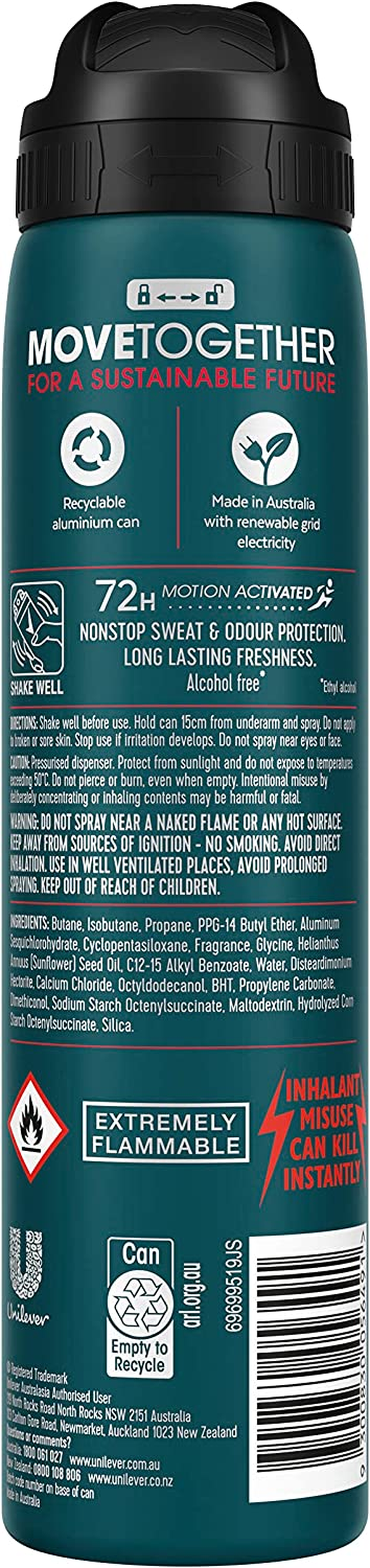 Rexona Men Advanced Protection Sport Antiperspirant Deodorant Spray, 220 Ml (Packaging May Vary) image number 5