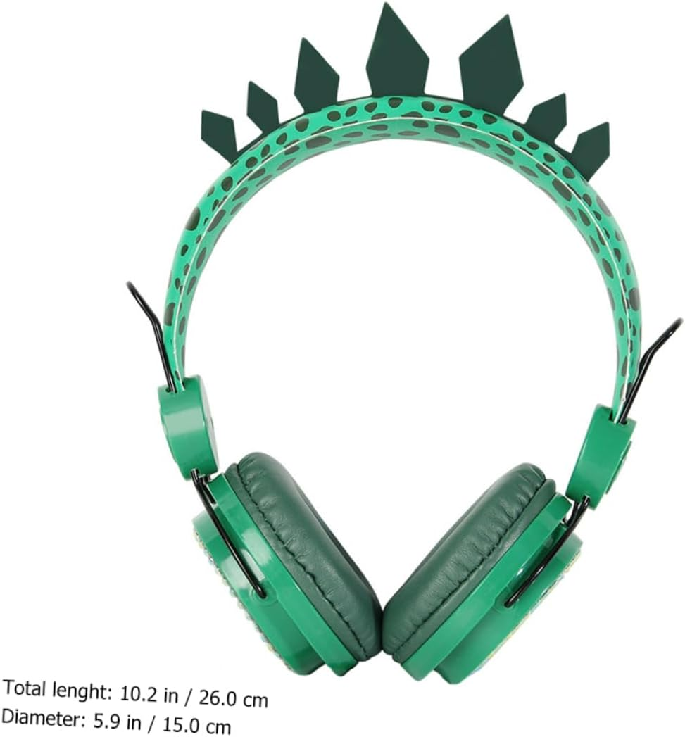 HEALSOPTHY Boy Girl Headphones Dinosaur Rhinestone Headset Microphone for Boys and Girls over Ear Headphones Microphone for Phone Computer Travel Scenarios image number 2