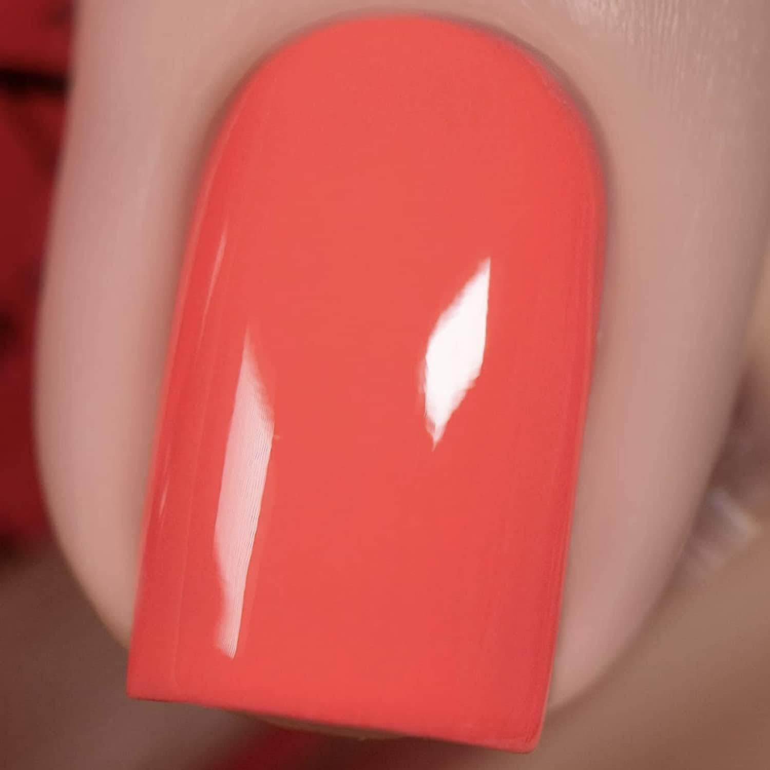 Vishine Neon Color Gel Nail Polish, 16Ml Sun-Kissed Neon Coral Orange Cream Gel Nail Soak off UV LED Nail Lamp Gel Polish Nail Art Manicure Salon DIY Home 0.54Oz #M100