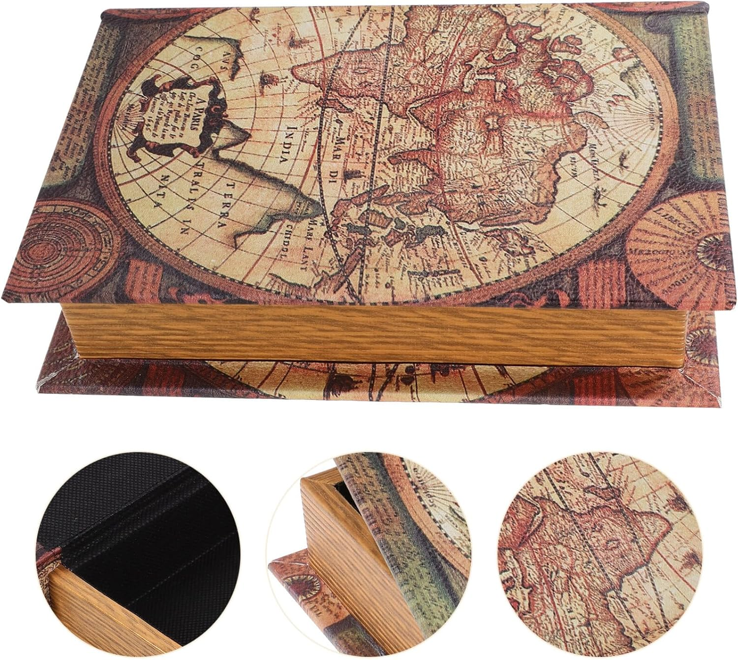 ABOOFAN Decorative Book Boxes Fake Book for Coffee Table Bookshelf Home Decoration Vintage Book Storage Box Trinket Keepsake Storage Boxes image number 5