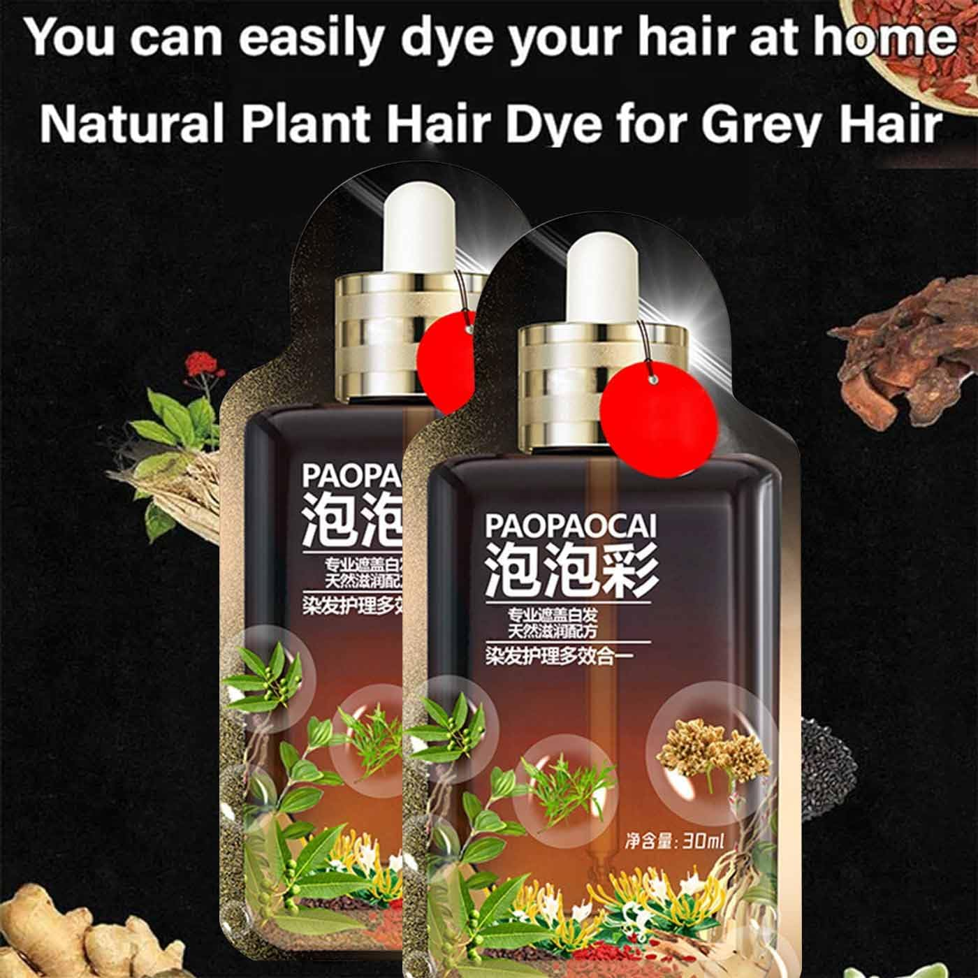 Satywig Hair Color,Plant Extract Non-Damage Hair Dye Cream,Plant Hair Dye,Multi-Plant Hair Dye Cream,Fruit Plant Hair Dye Shampoo,Plant Hair Color Cream,Dye Hair Shampoo for All Hair (Chestnut Brown) - Chestnut Brown image number 4