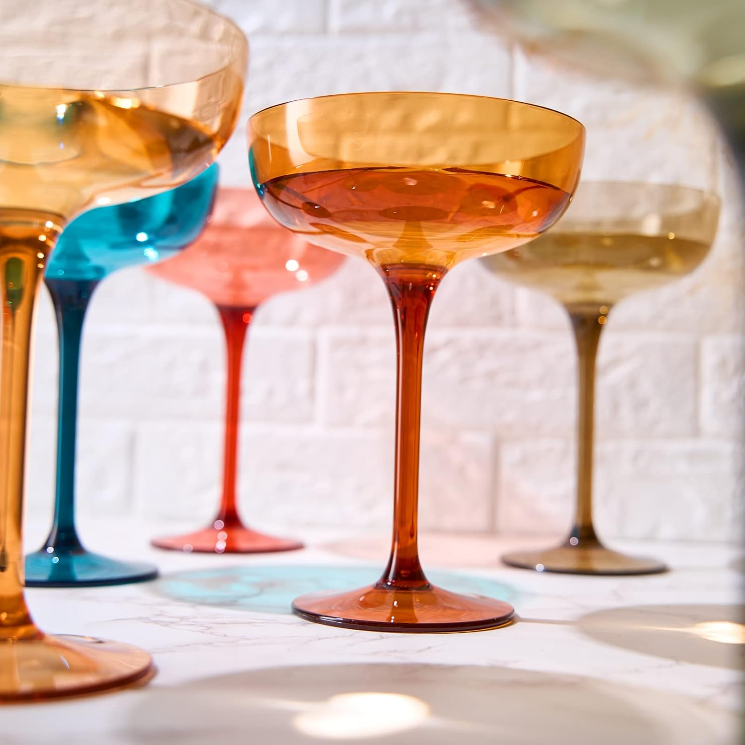 Khen Shatterproof Tritan | 6 Set | Muted Color European Design Drinkware Unbreakable Colored, Bpa-Free Plastic, Reusable, Indoor & Outdoor image number 6