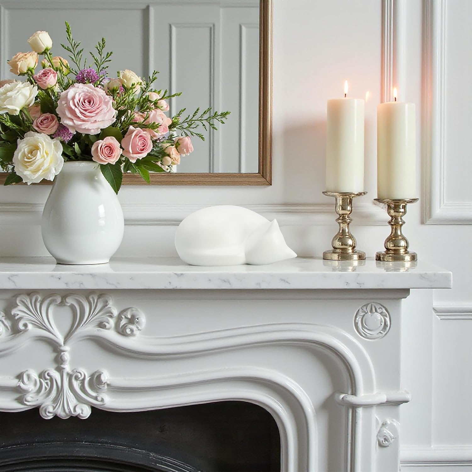 Comemori Pet Cat Urn (White) image number 4