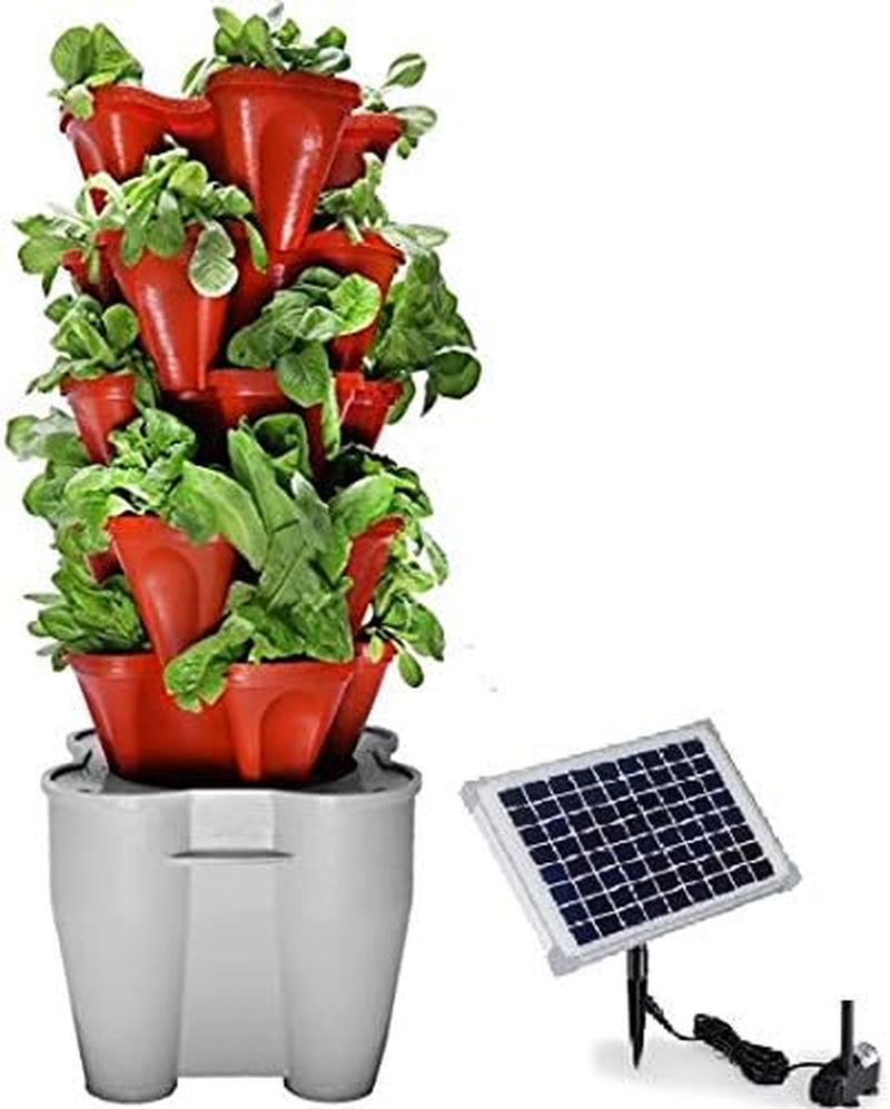 Solar - Smart Farm Hydroponic Tower Garden - Mr Stacky Australia (Black)