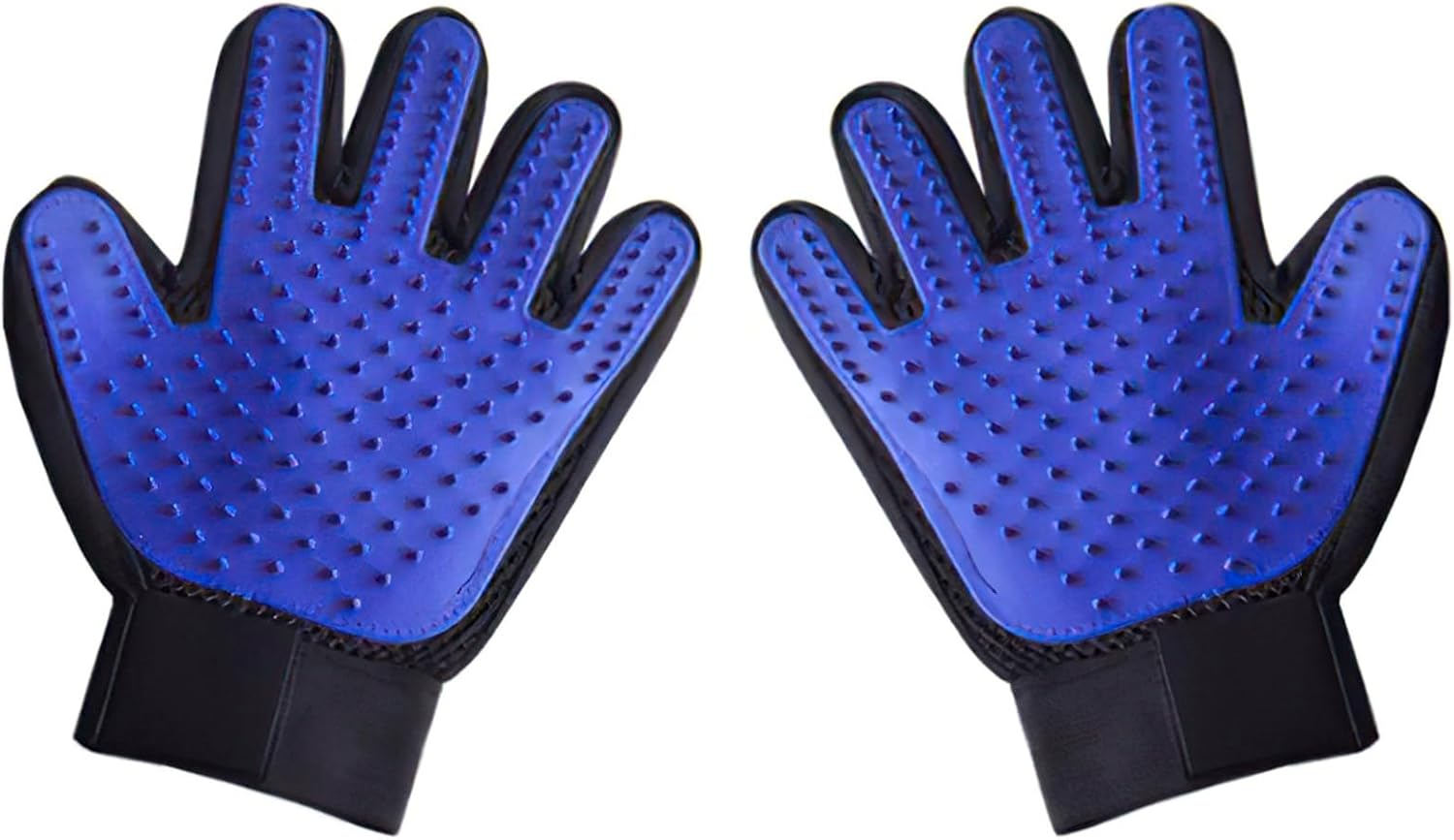 【Ecixniy】Pet Grooming Gloves,One Pair Gentle BPA Free Dog Washing Glove,Pet Hair Remover,Cat Brush Fur Removal Groomer for All Pet Hair Removal Needs-For a Clean Home & Happy Fur Babies.（1Pair Blue） image number 3