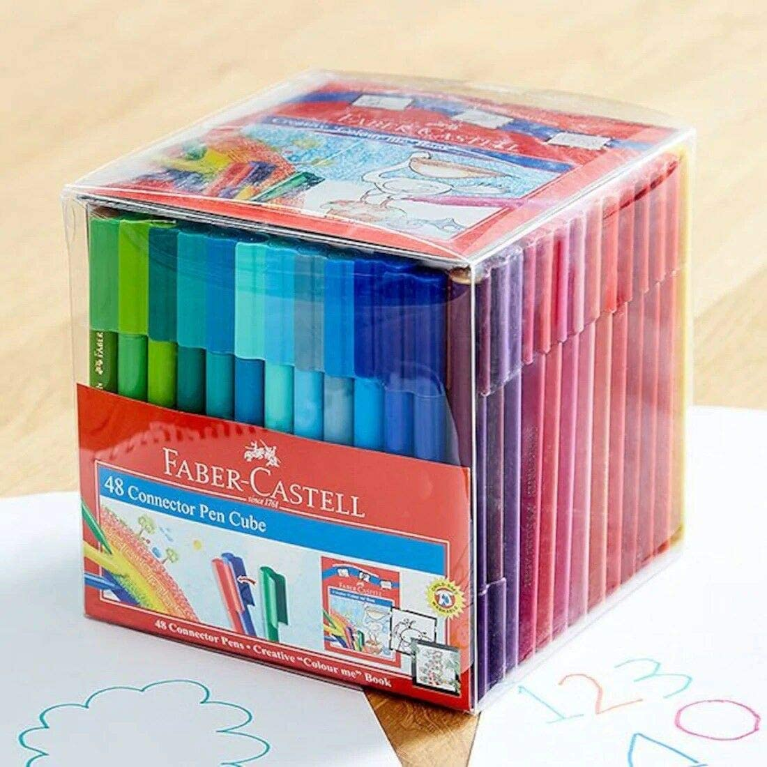 Faber Castell 48 Pack Texters Connector Pens Art Drawing Texta Colouring Kids image number 2