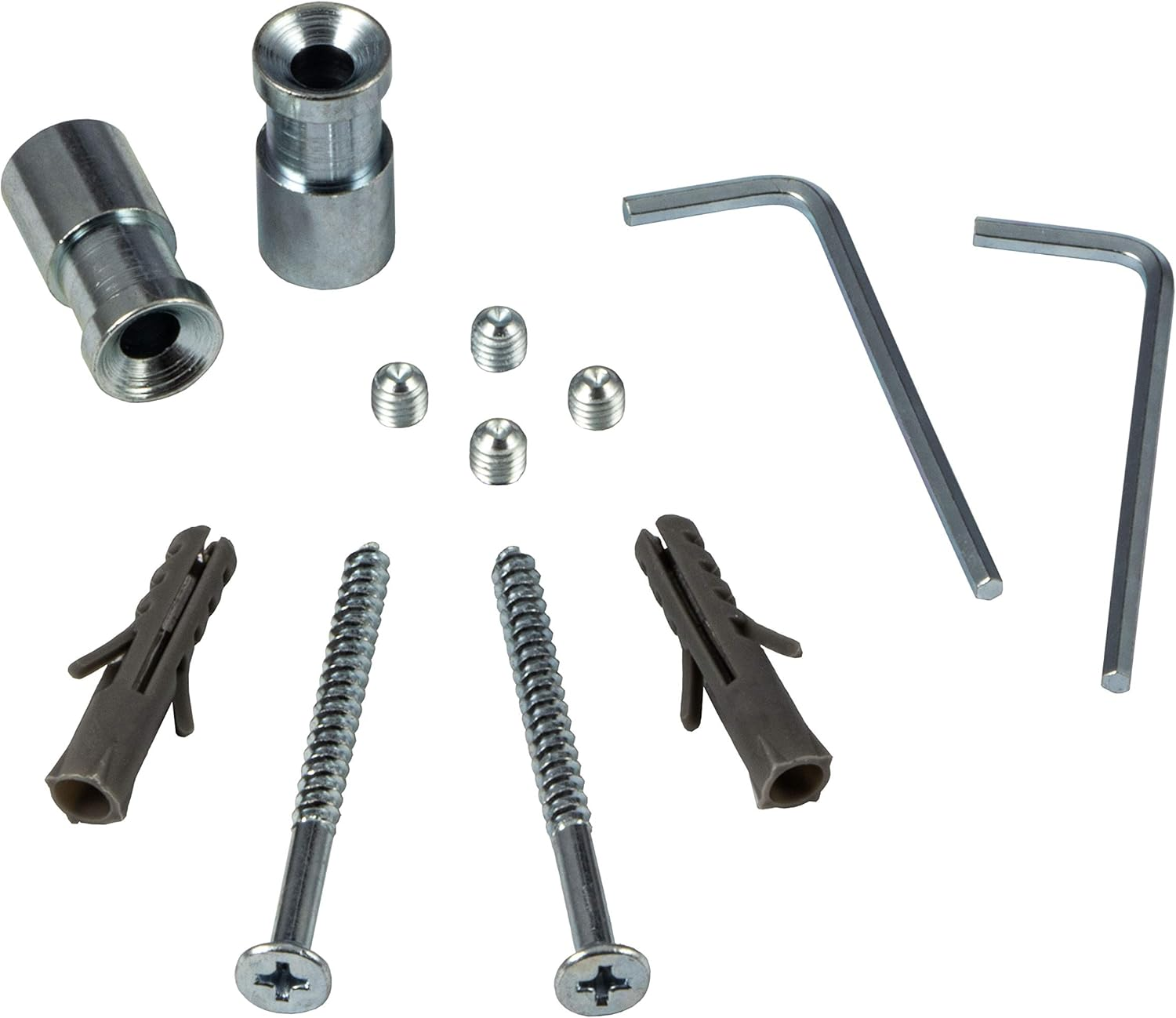 Gedotec Design Kitchen Railing Wall Rail System Stainless Steel Look Railing Set Length: 600 Mm Railing System with 5 S-Hooks with Mounting Material 1 Complete Set Metal Kitchen Rail image number 5