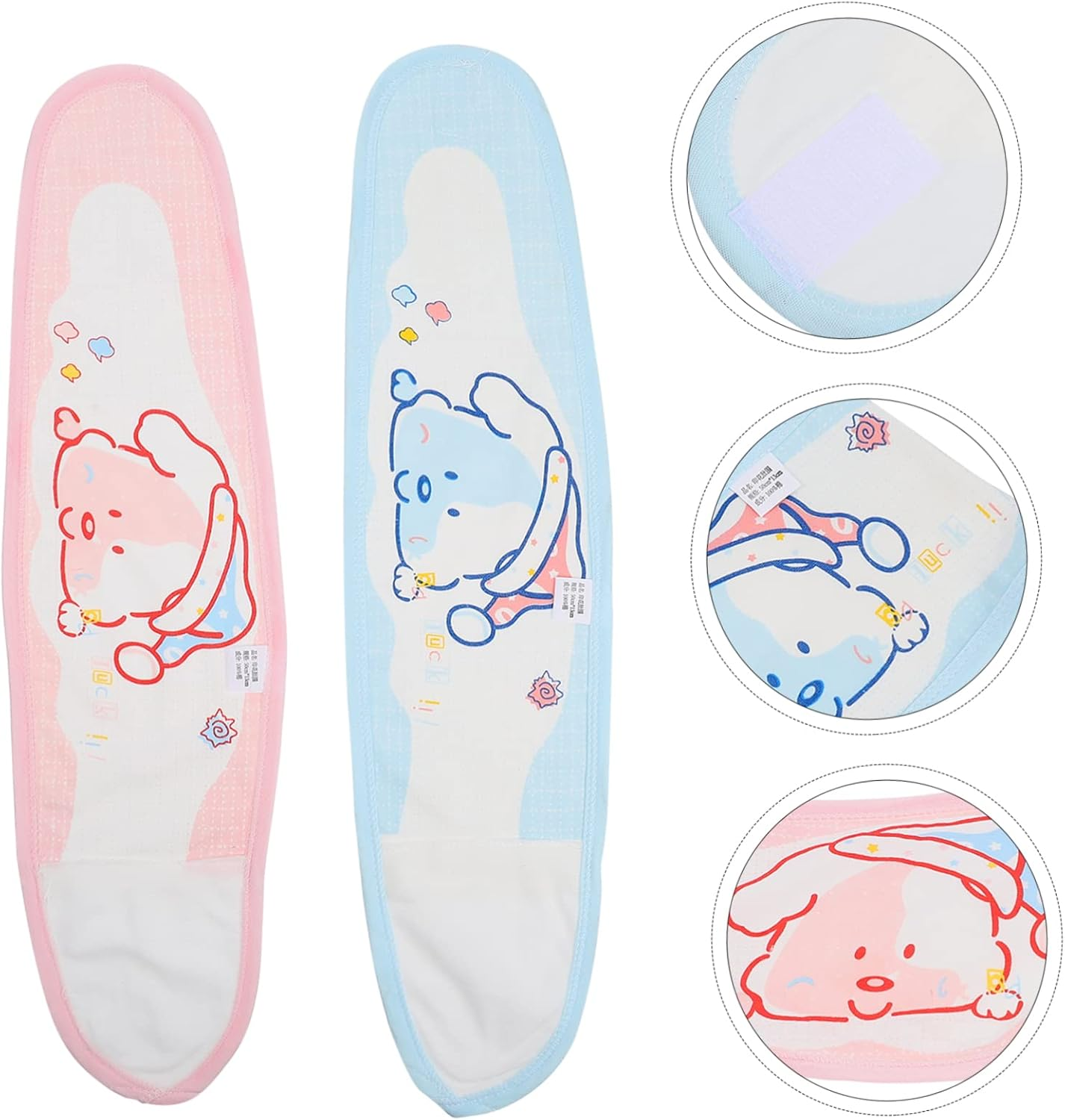 2Pcs Baby Bellyband and Navel Belt Set, Thin Cotton Newborn Bellybands Soft Breathable Fabric, Suitable for Infant Umbilical Protection and Comfort image number 4