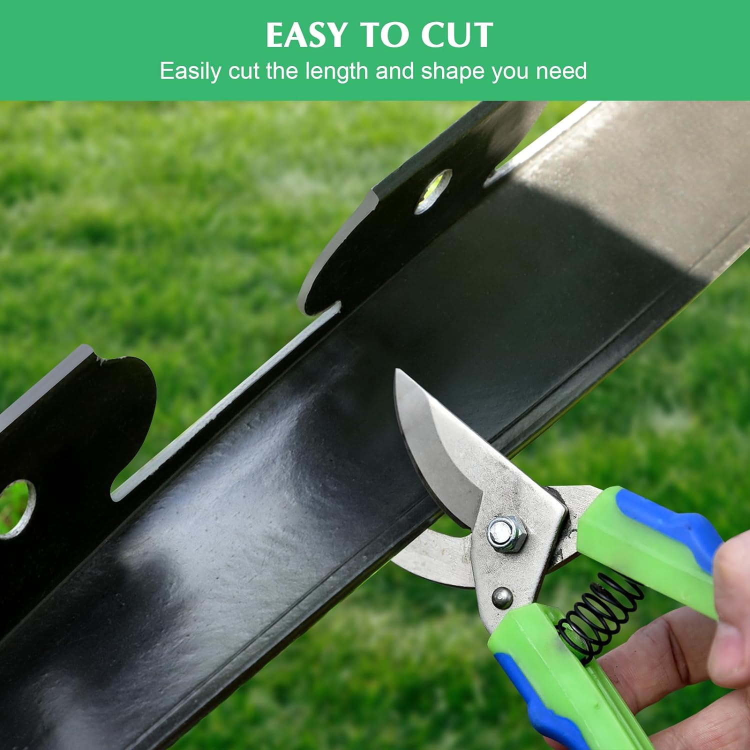 2-Inch X 66 FT Landscape Edging Border with 100 Anchoring Spikes, Garden Border Edging Kit, Plastic Edging Border Flexible for Garden Flower Beds Lawn Yard Paver Pathway (Black) image number 5