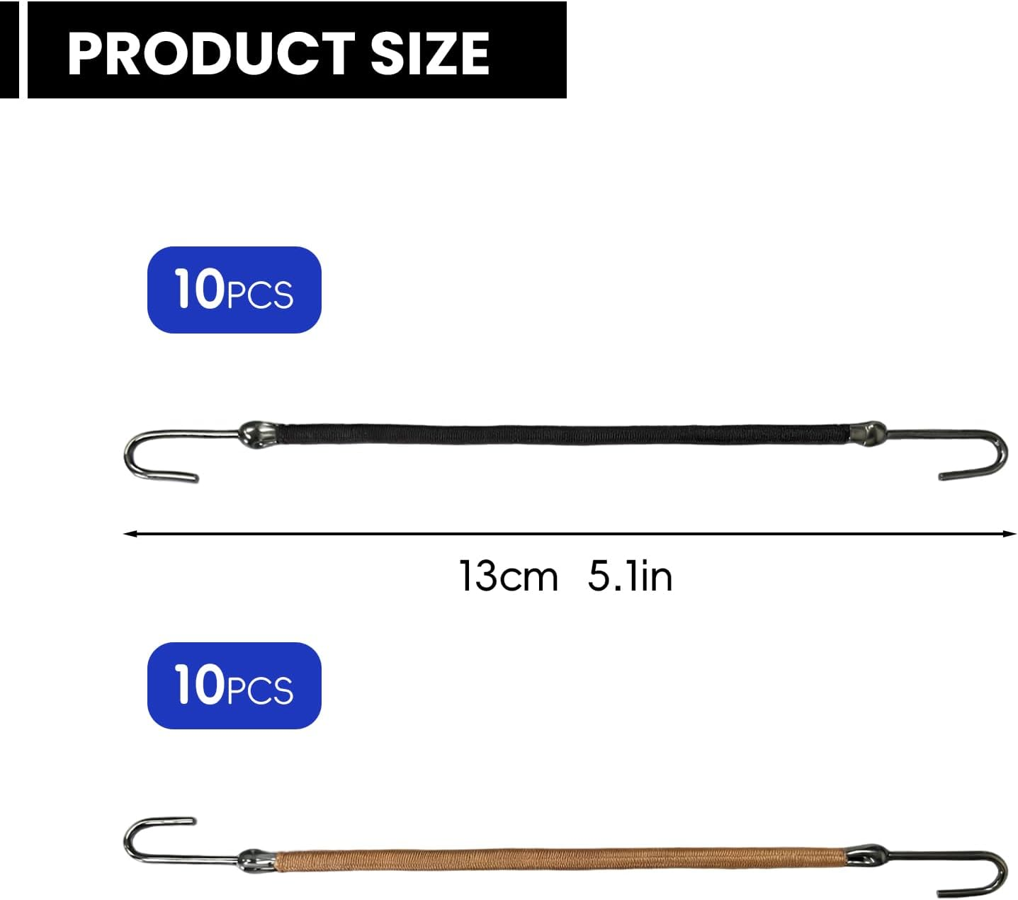 Hzqzaoan Ponytail Hooks Hair Clips Rubber Bands Hair Styling Hair Braid, Pack of 20 - Versatile Hair Ties and Comfortable Elastic Hair Ties for All Types image number 4