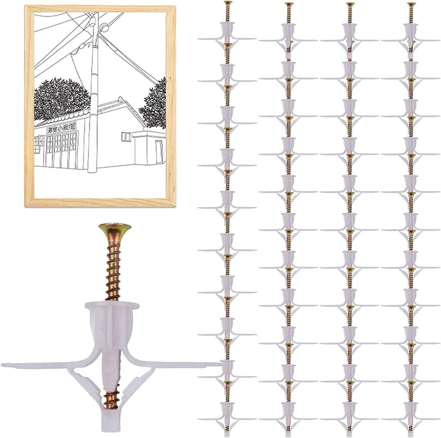 Expansion Tube - Expansion Pipe Hollow Plug Installation Fasteners Hardware Kit | Drywall Mount Anchors for Hollow Bricks Plaster Wall Photo Frames TV Cabinets Imtrub image number 7