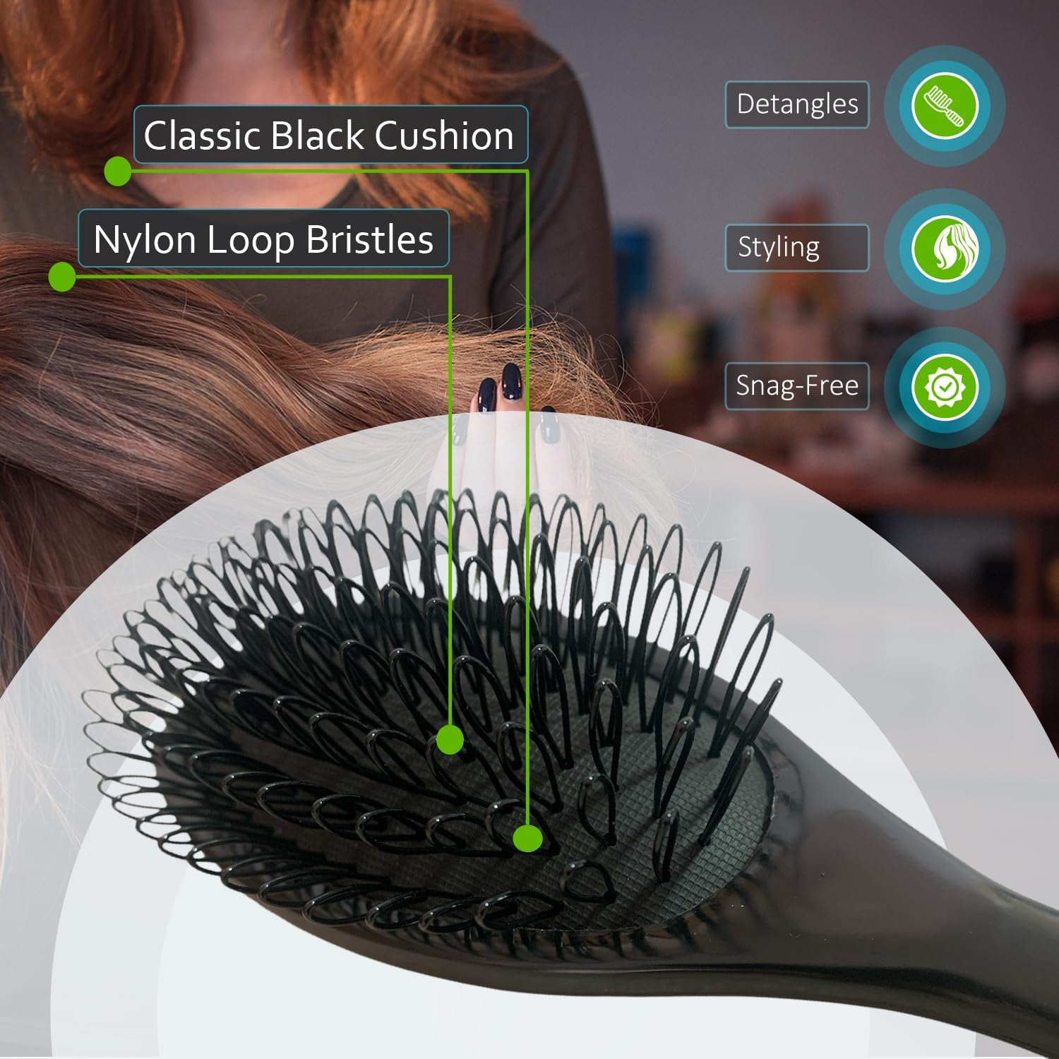 Remysoft One Twenty Three Loops - Loop Brush - Safe for Hair Extensions, Weaves and Wigs by Remysoft image number 5