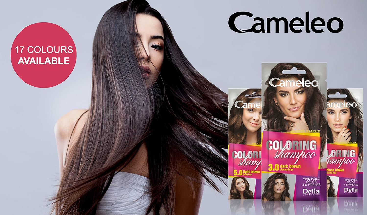 Cameleo - Tinting Shampoo - Copper Red - Quick and Easy Colour Refreshment "Colour in Colour" - without Ammonia and Oxidants - Shampoo in Bag - 40 Ml