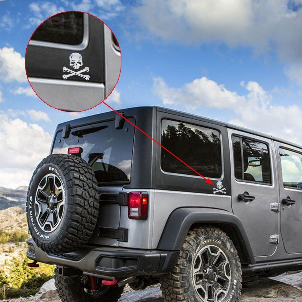 Skull Crossbone Pirate Car 3D Emblem Logo Metal Badge Sticker for Car Motorcycle Boat image number 2