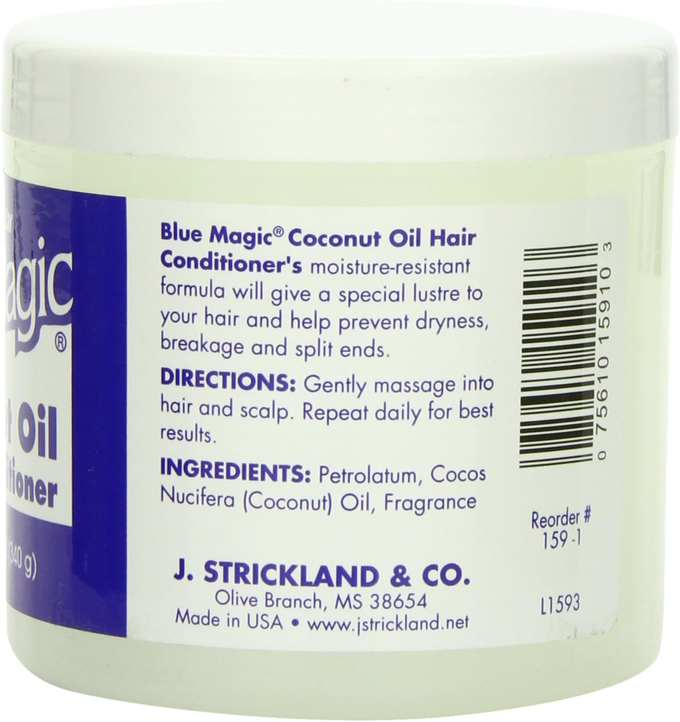 Blue Magic Coconut Oil Hair Conditioner 12 Oz (Pack of 1) image number 2