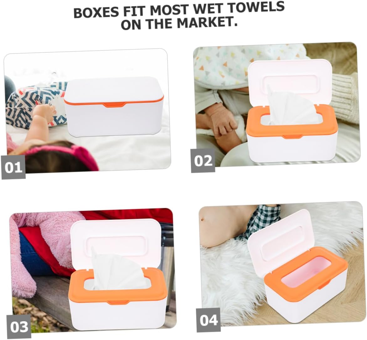 2Pcs Wet Wipes Dispenser Box Tissue Box Holder Desktop Holders Napkin Tissue Containers Retro Container image number 4
